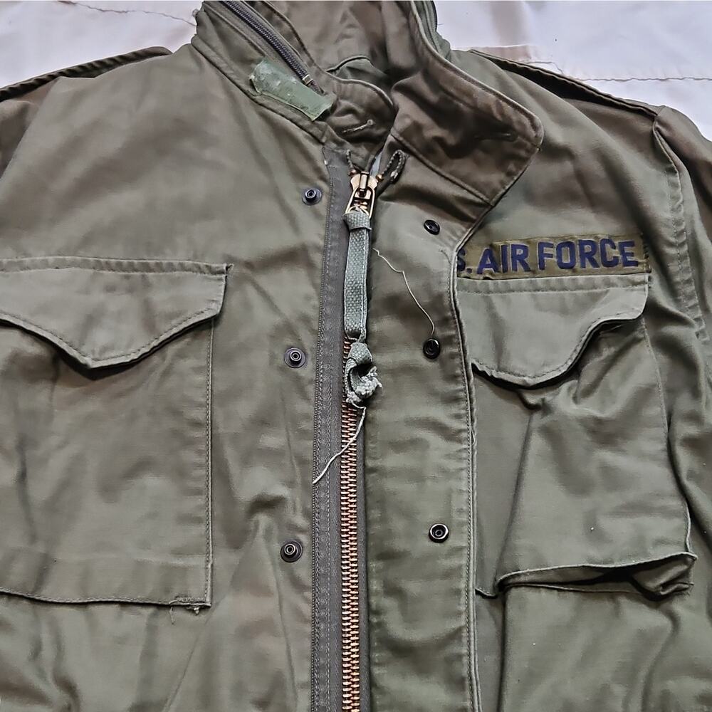 Vintage U.S. Air Force Green Cold Weather Field Jacket Hood Liner S Reg - Picture 5 of 9